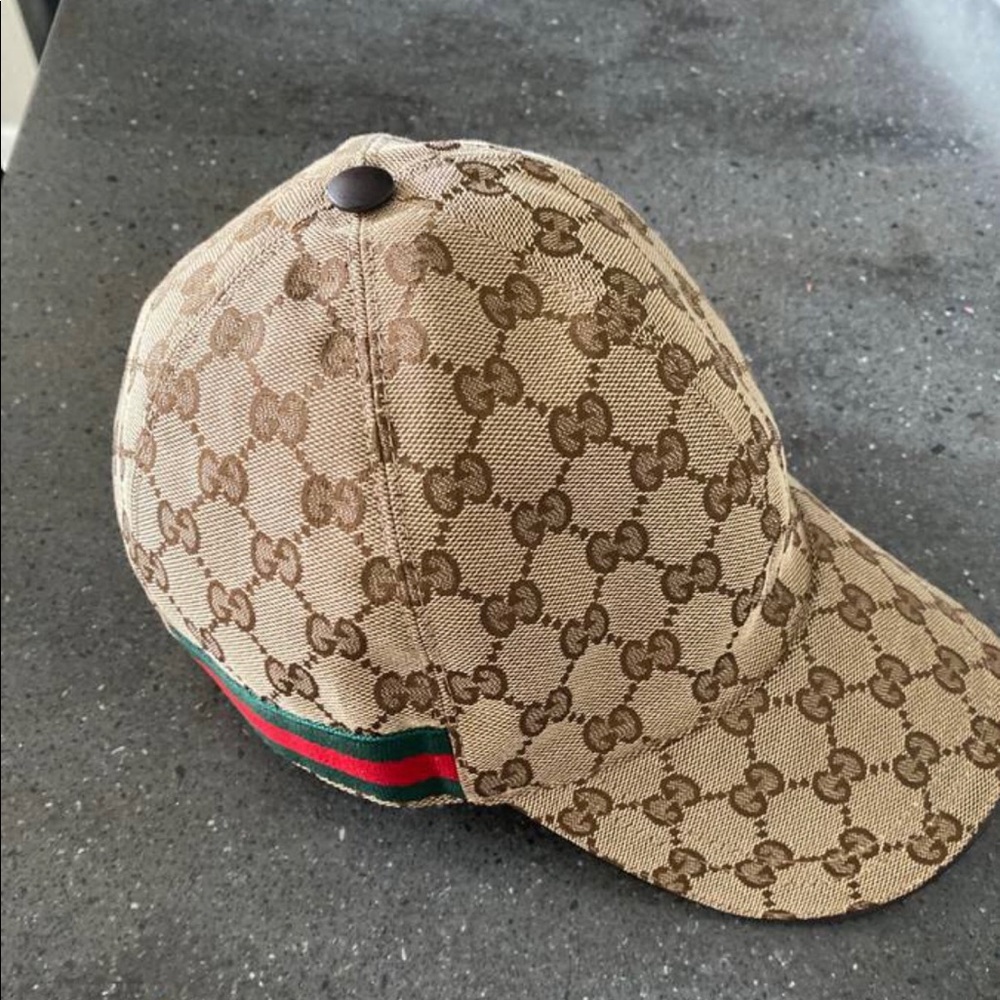 GUCCI - ORIGINAL GG CANVAS BASEBALL HAT WITH WEB